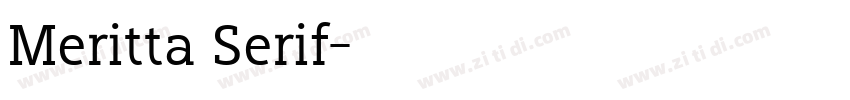 Meritta Serif字体转换